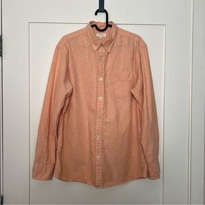 Sonoma Life Style Mens Shirt Medium Salmon Button Down Long Sleeve Cotton Classi